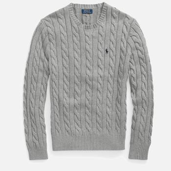 商品Ralph Lauren | Polo Ralph Lauren Men's Cable Knit Cotton Jumper - Fawn Grey Heather,商家Coggles CN,价格¥1010图片