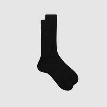 AMI | Pair of plain cotton blend socks BLACK AMI PARIS 额外8折, 额外八折