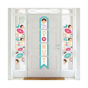 商品Big Dot of Happiness | Donut Worry, Let's Party - Hanging Vertical Paper Door Banners Indoor Door Decor,商家Macy's,价格¥144图片