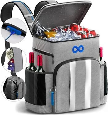 Everlasting Comfort | 54 Cans Backpack Cooler - Everlasting Comfort Beach Cooler Backpack Insulated Leak Proof - Soft Cooler Bag for Picnic, Camping, & Beach Accessories. Sandproof, Water-Resistant, Lightweight,商家Amazon US editor's selection,价格¥248