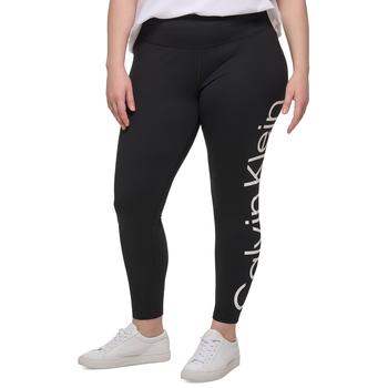 Calvin Klein | Plus Size High-Waist Logo Leggings商品图片,5折, 独家减免邮费