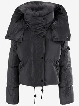 Yves Salomon | Shiny Technical Fabric Down Jacket With Lambswool Collar Profile 6.7折