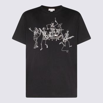 Alexander McQueen | ALEXANDER MCQUEEN WHITE AND IVORY COTTON T-SHIRT商品图片,7.4折