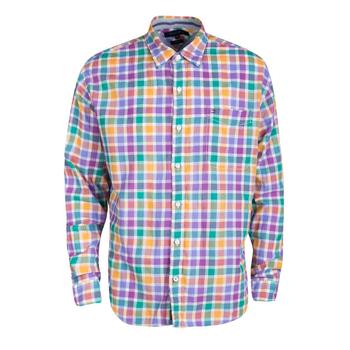 推荐Tommy Hilfiger Multicolor Checked Cotton Long Sleeve Vintage Fit Shirt XL商品
