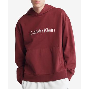 Calvin Klein | CK 男士宽松版型标准徽标毛圈连帽衫商品图片,3.3折起×额外8折, 额外八折