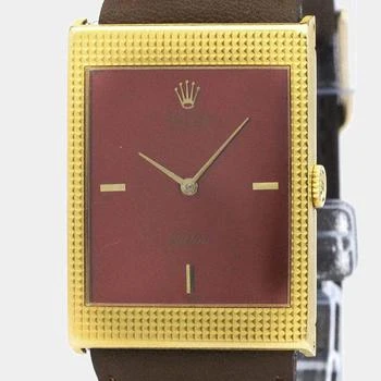 推荐Rolex Red 18K Yellow Gold Cellini 4112 Men's Wristwatch 24 mm商品