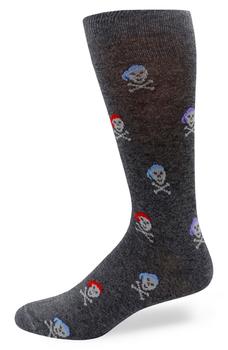 Lorenzo Uomo是什么牌子, Lorenzo Uomo | Pirate Skull Print Crew Socks商品图片 5.5折