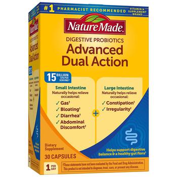 商品Nature Made | Digestive Probiotics Advanced Dual Action Capsules,商家Walgreens,价格¥226图片