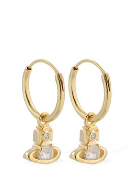 Vivienne Westwood | Nina Sparke Crystal Hoop Earrings商品图片,