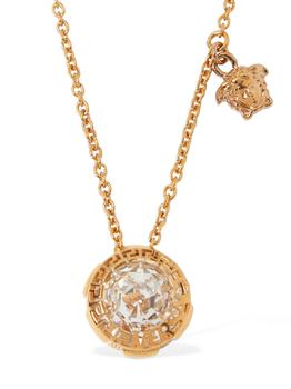 范思哲项链正品, Versace | Logo & Greek Motif Charm Necklace商品图片 额外8折, 额外八折