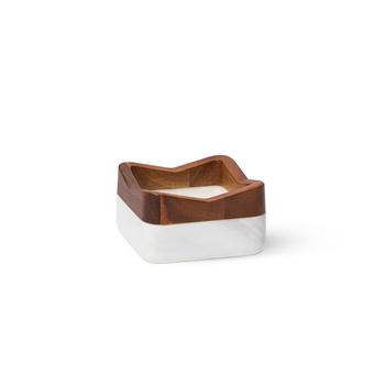 商品Nambé | Chevron Wine Coaster in Acacia Wood and Marble,商家Macy's,价格¥577图片