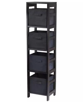 Winsome | Capri 4-Section N Storage Shelf with 4 Foldable Fabric Baskets,商家Macy's,价格¥802