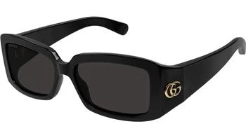 Gucci | Grey Rectangular Ladies Sunglasses GG1403S 001 54 4.9折, 满$200减$10, 独家减免邮费, 满减