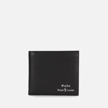 推荐Polo Ralph Lauren Men's Smooth Leather Gold Foil Wallet - Black商品