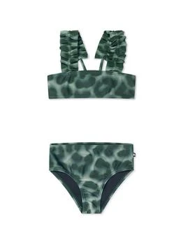 MOLO | Molo Kids Nice Leopard Printed Ruffled Bikini Set,商家Cettire,价格¥579