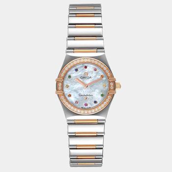 了解欧米茄星座, [二手商品] Omega | Omega MOP Diamonds 18K Rose Gold And Stainless Steel Constellation Iris My Choice 1373.79.00 Women's Wristwatch 25.5 mm商品图片 8折