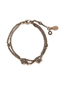 Alexander McQueen | Skull-embellished layered silver-tone bracelet商品图片,满$1享8.9折, 满折