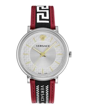 范思哲手表好不好, Versace | V-Circle Gent Strap Watch商品图片 3.6折