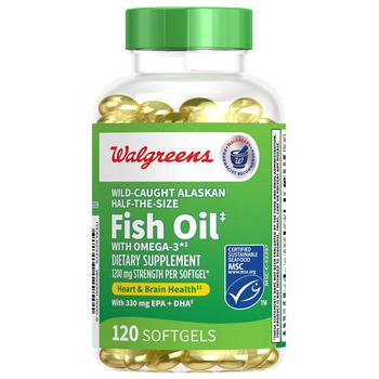 商品Walgreens | Half-the-Size Fish Oil with Omega-3, 1200mg Strength,商家Walgreens,价格¥101图片