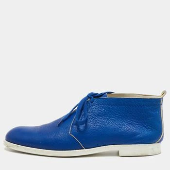 推荐Jimmy Choo Blue Leather Ankle Boots Size 44.5商品