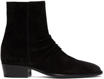 AMIRI, AMIRI | Black Suede Stack Boots商品图片 4.2折