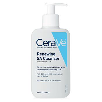 CeraVe | Salicylic Acid Face Wash with Hyaluronic Acid, Renewing SA Cleanser商品图片,满$60享8折, 独家减免邮费, 满折