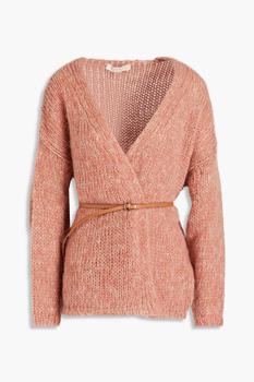 VANESSA BRUNO多少钱, VANESSA BRUNO | Belted mélange brushed knitted cardigan商品图片 4.5折