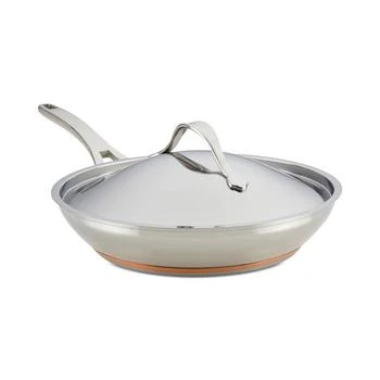 Anolon | Nouvelle Copper Stainless Steel 12" French Skillet & Lid,商家Macy's,价格¥670