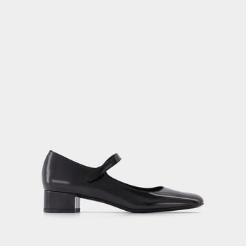 推荐Ginny Black Semi Patent Leather Sandals商品