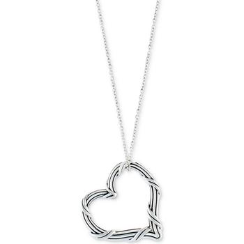 推荐Open Heart 20" Pendant Necklace in Sterling Silver商品