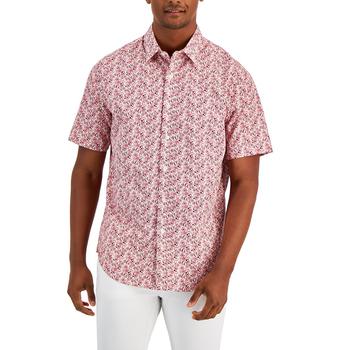 Club Room | Men's Floral Woven Short-Sleeve Button-Up Shirt, Created for Macy's商品图片,7折×额外8折, 额外八折