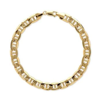 Italian Gold | Men's Beveled Marine Link Bracelet in 10k Gold,商家Macy's,价格¥7521