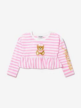 推荐Girls Striped Long Sleeve T-Shirt in Pink商品
