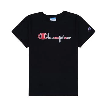 推荐CHAMPION 女士彩虹草写logo纯色圆领短袖T恤 GT92-Y07995-003商品