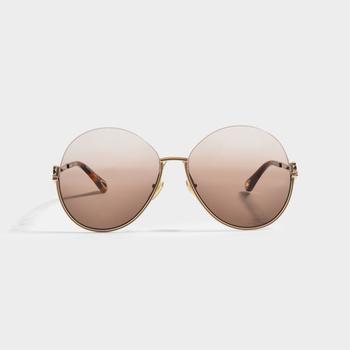 chloe太阳镜怎么样, Chloé | Sunglasses in Gold Metal商品图片 