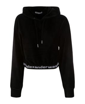 alexander wang卫衣, Alexander Wang | Stretch Corduroy Cropped Ls Hoodie商品图片 