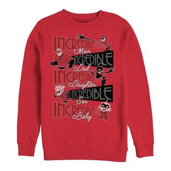 Disney | Disney Pixar Men's Incredibles Super Family, Crewneck Fleece 