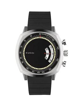 Gucci | Stainless Steel Rubber Strap Chronograph Watch商品图片,