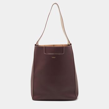 burberry托特包, Burberry | Burberry Dark Burgundy Leather Large Basket Shopper Tote商品图片 9.1折