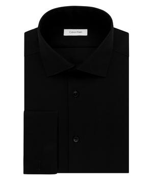 Calvin Klein | Men's Dress Shirt Slim Fit Non Iron Herringbone French Cuff商品图片,