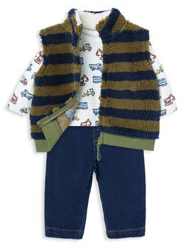商品Baby Boy's 3-Piece Bodysuit, Vest & Jeans Set图片