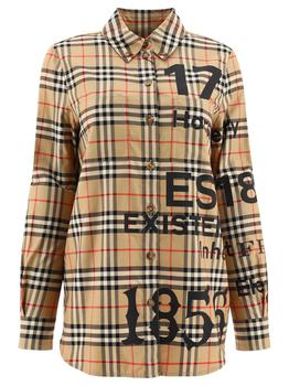 Burberry | Burberry Horseferry Checked Long-Sleeved Shirt商品图片,5.4折起