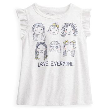 First Impressions | Baby Girls Love Everyone Flutter-Sleeve T-Shirt, Created for Macy's商品图片,3.9折
