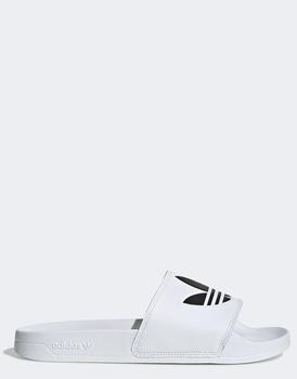 阿迪达斯拖鞋经典款, Adidas | adidas Originals Adilette Lite sliders in white商品图片 8.5折