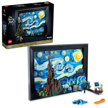 LEGO | LEGO Ideas Vincent Van Gogh – The Starry Night 21333 Building Set; 3D Art Build-and-Display Model Kit for Adults (2,316 Pieces)商品图片,9.8折起