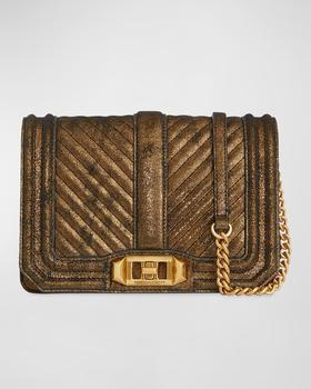 推荐Love Small Metallic Chevron-Quilted Crossbody Bag商品