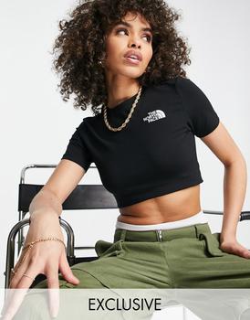 product The North Face Cropped t-shirt in black Exclusive at ASOS image