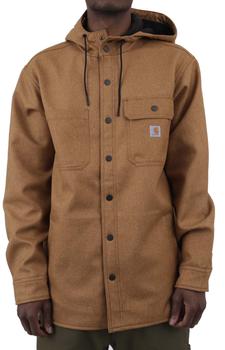 推荐(105022) Rain Defender Relaxed Fit HW Hooded Shirt Jacket - Oiled Walnut Heather商品