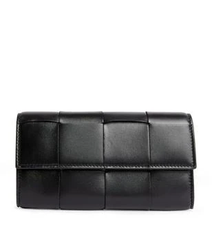 Bottega Veneta | Leather Intreccio Flap Wallet 
