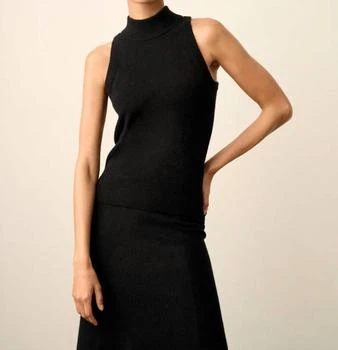 推荐Cashmere Cut In Standneck Top In Black商品